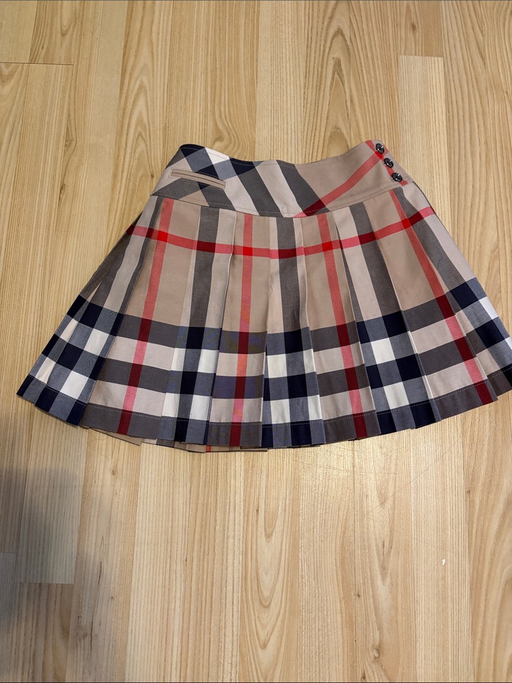 Burberry Plaid Pleated Skirt girls 10y NWT